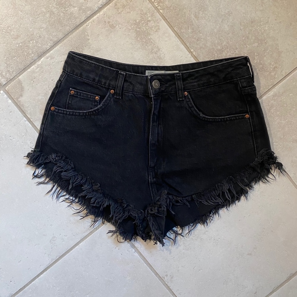 Topshop Black Jean Shorts! Great condition!
